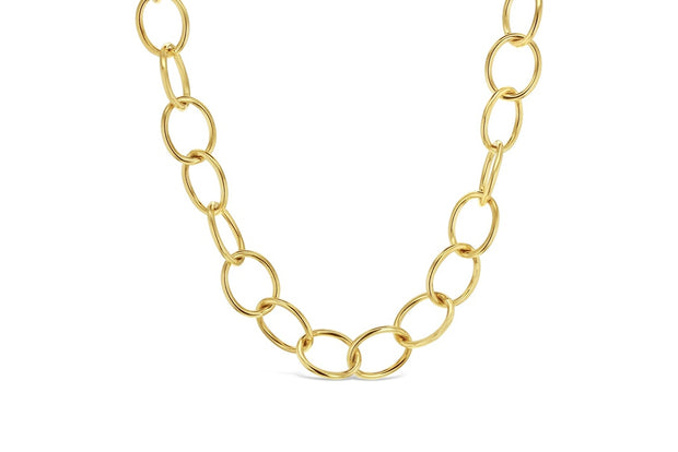 Gold Solid Circle Chain