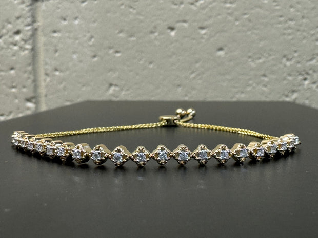 Diamond Bolo Bracelet Yellow Gold